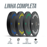 Anilha Olímpica Bumper para Crossfit e LPO 25Lb Envolst