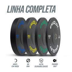 Anilha Olímpica Bumper para Crossfit e LPO 25Lb Envolst