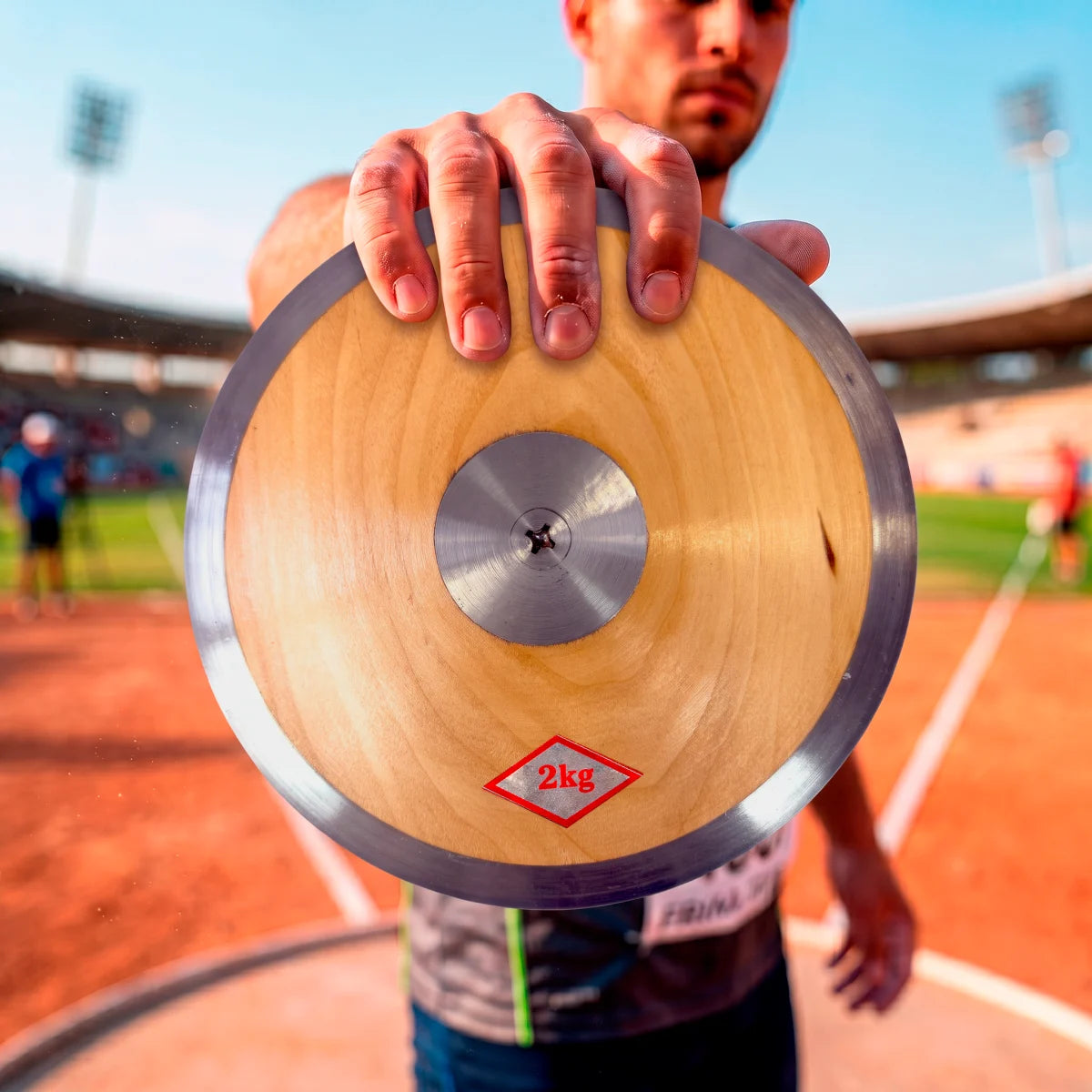 Disco de atletismo de aço e madeira 2,00kg Sportland - EX