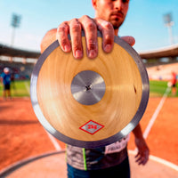 Disco de atletismo de aço e madeira 2,00kg Sportland - EX