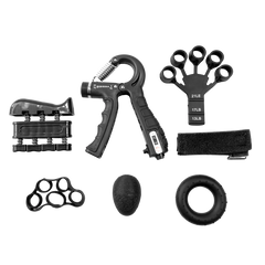 Kit para exercícios de fortalecimento de dedos, mãos e punho Envolst - Cor: Preto