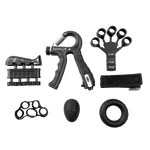 Kit para exercícios de fortalecimento de dedos, mãos e punho Envolst - Cor: Preto