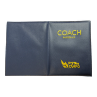 Prancheta tática magnética com caneta para treinamento de basquete Pista e Campo - Modelo pasta azul