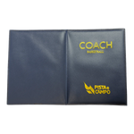 Prancheta tática magnética com caneta para treinamento de basquete Pista e Campo - Modelo pasta azul