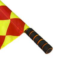 Bandeira xadrez de árbitro auxiliar de futebol com cabo metálico Velden - Par