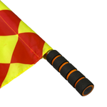 Bandeira xadrez de árbitro auxiliar de futebol com cabo metálico Velden - Par