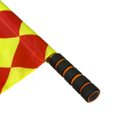 Bandeira xadrez de árbitro auxiliar de futebol com cabo metálico Velden - Par