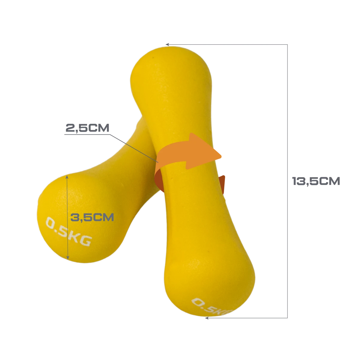 Conjunto 6 Halteres Neoprene 0,5 1 e 1,5kg e Suporte Envolst