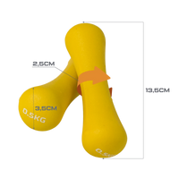 Conjunto 6 Halteres Neoprene 0,5 1 e 1,5kg e Suporte Envolst