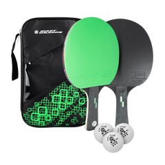 Kit 2 Raquetes de Tênis de Mesa com Bolsa e 3 Bolas Giant Dragon