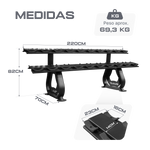 Suporte Expositor Horizontal para 10 Pares de Dumbbells Envolst