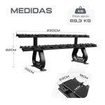 Suporte Expositor Horizontal para 10 Pares de Dumbbells Envolst