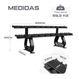 Suporte Expositor Horizontal para 10 Pares de Dumbbells Envolst