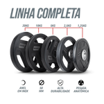 Kit 50kg Anilhas Olímpicas Profissionais Vulcanizadas Envolst