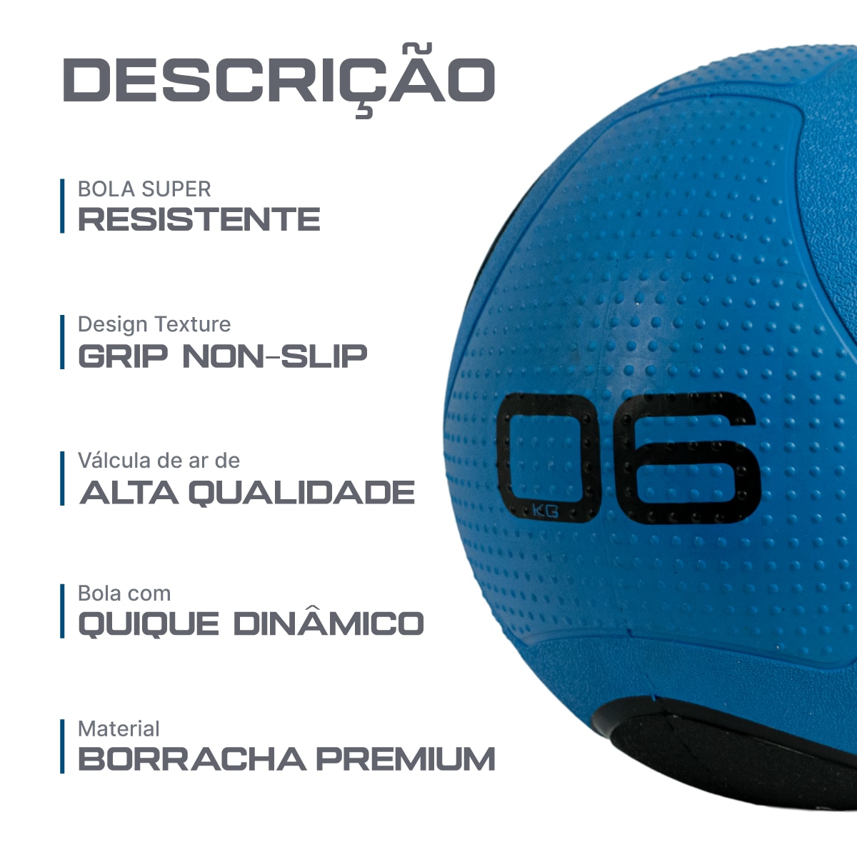 Medicine Ball 6kg com Quique Envolst para Alto Desempenho