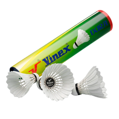 Peteca/volante de badminton com penas Vinex - cnj com 10 und