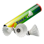 Peteca/volante de badminton com penas Vinex - cnj com 10 und