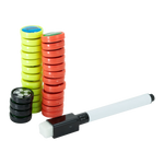 Prancheta tática magnética com caneta para treinamento de futebol Pista e Campo - Modelo pasta preta