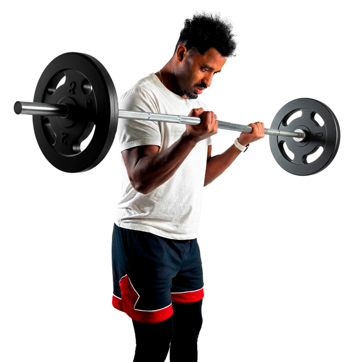 Barra de Musculação Reta 1,50m Maciça 28mm e Presilhas Envolst