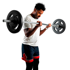 Barra de Musculação Reta 1,50m Maciça 28mm e Presilhas Envolst