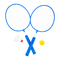 Kit de Badminton Infantil com 2 Raquetes, 1 Peteca e 1 Bola de Espuma Loire						