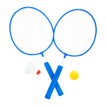 Kit de Badminton Infantil com 2 Raquetes, 1 Peteca e 1 Bola de Espuma Loire						