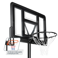 Tabela de basquete adulto móvel com poste, tabela de acrílico e aro Velden