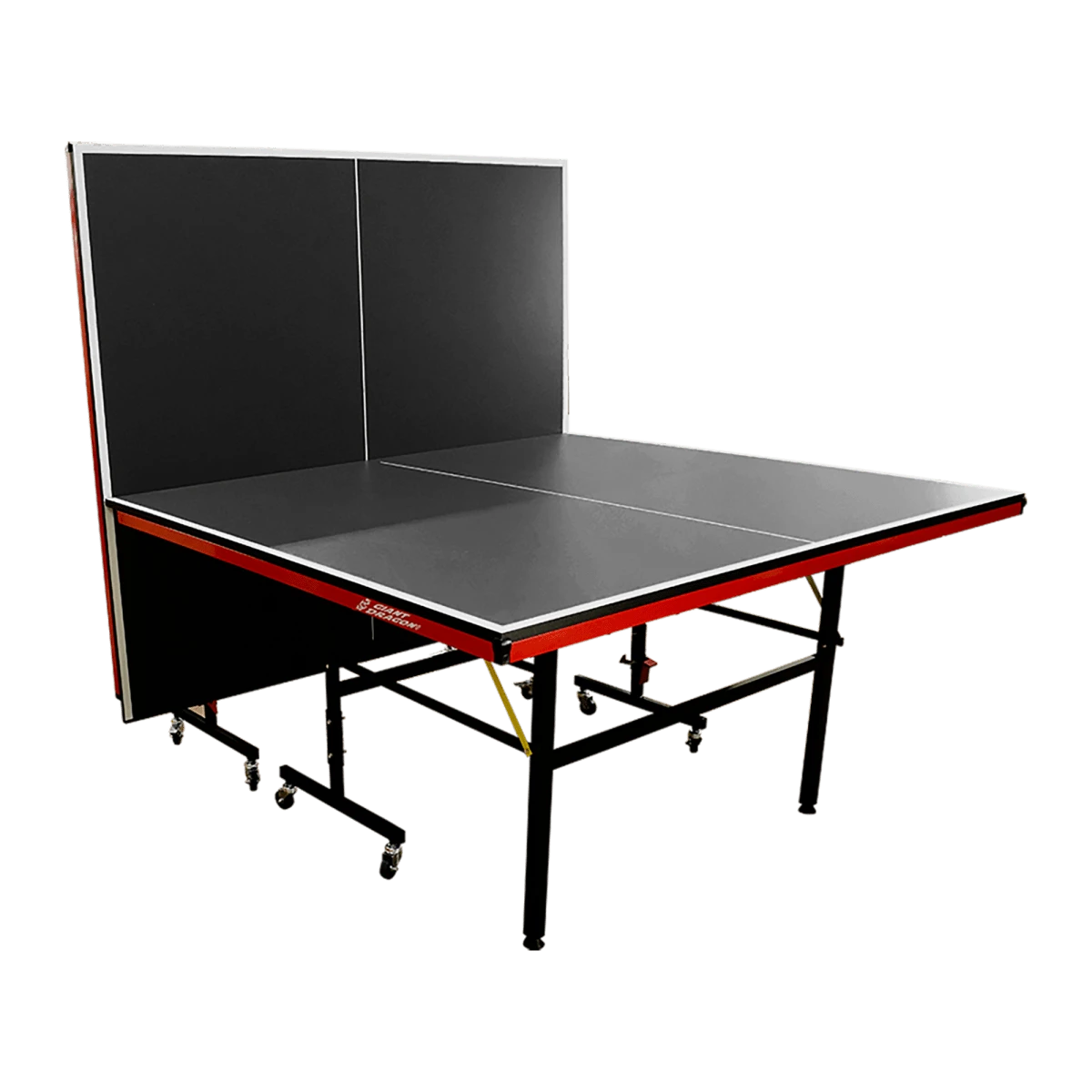 Mesa de tenis de mesa de aco e madeira preto com rede 6202-18MM