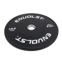 Anilha Olímpica Bumper para Crossfit e LPO 10Lb Envolst
