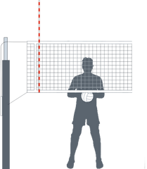 Antenas (par) de voleibol de fibra de vidro Velden