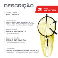 Aro alvo redondo de rede de nylon para trave de futebol Velden