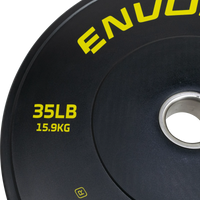 Anilha Olímpica Bumper para Crossfit e LPO 35Lb Envolst