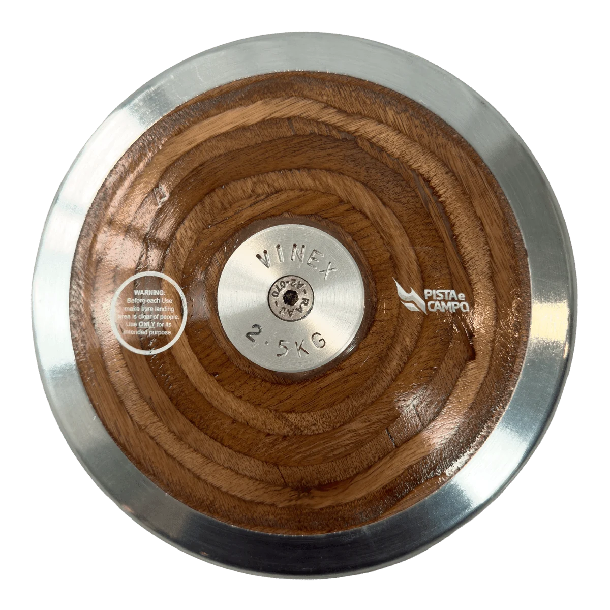 Disco de aço e madeira 2,5kg Pista e Campo