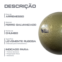 Peso de ferro 5kg Pista e Campo