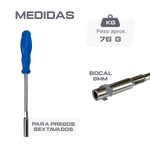 Chave canhão 6mm para pregos de sapatilha de atletismo com base hexagonal Rayco