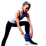 Tornozeleira caneleira em vinilona azul profissional 9kg Envolst - par