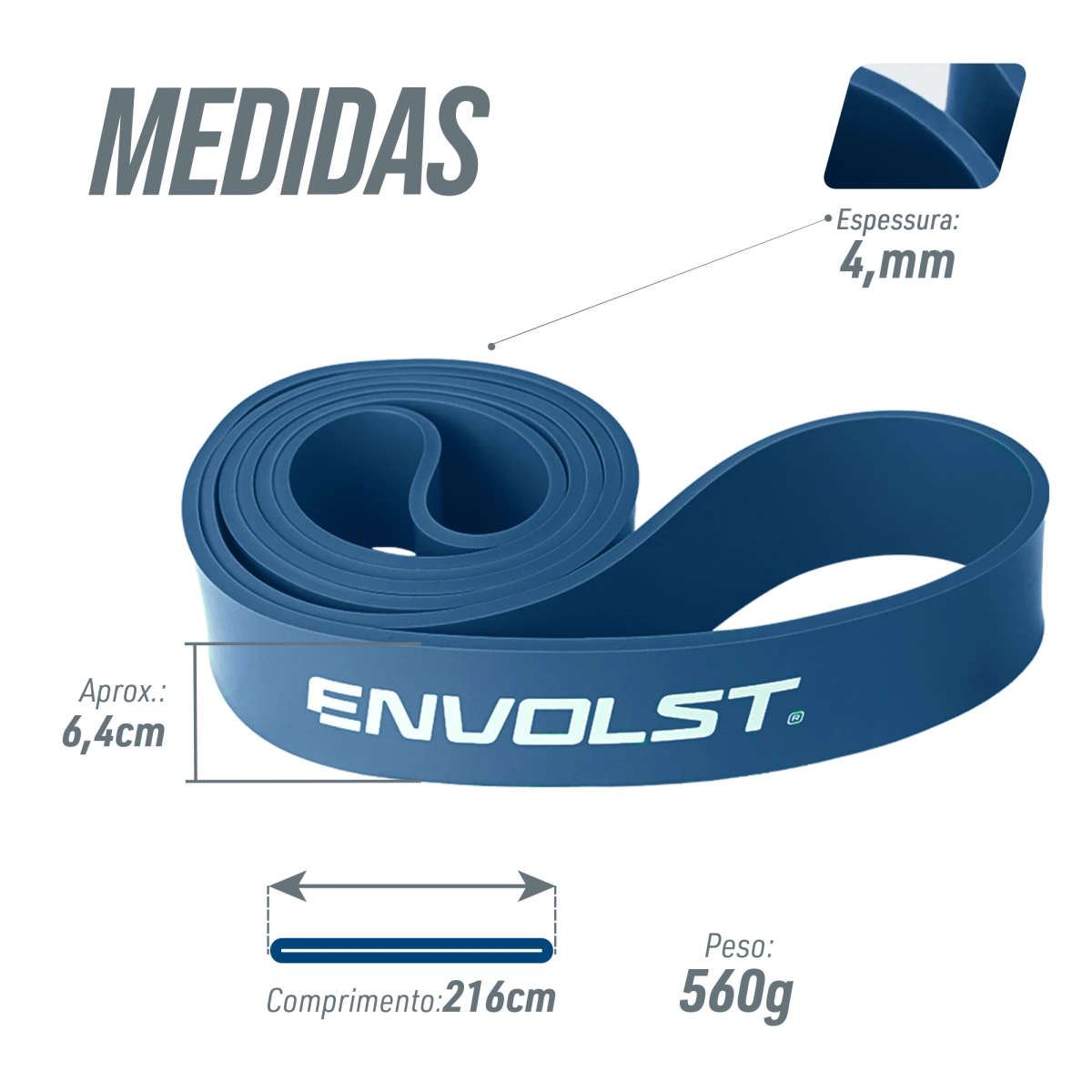 Super Band 6.4 Elástico Extensor Borracha Envolst
