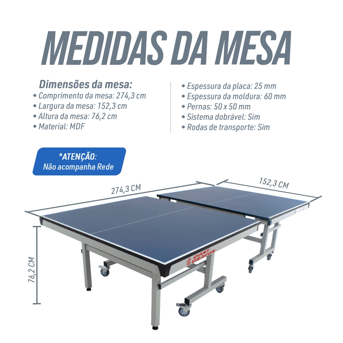 Mesa de tenis de mesa de aco e madeira certificada ITTF K2008