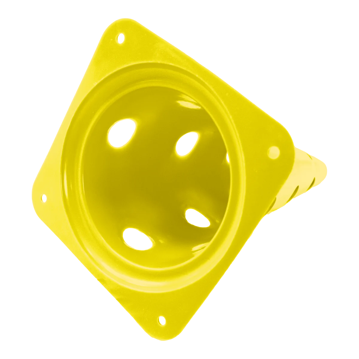 Cone plástico de agilidade furado 50cm Velden - Amarelo