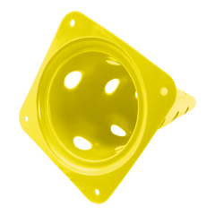 Cone plástico de agilidade furado 50cm Velden - Amarelo