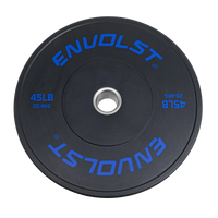 Anilha Olímpica Bumper para Crossfit e LPO 45Lb Envolst