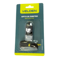Apito de plástico tipo Fox com cordão Velden - Preto
