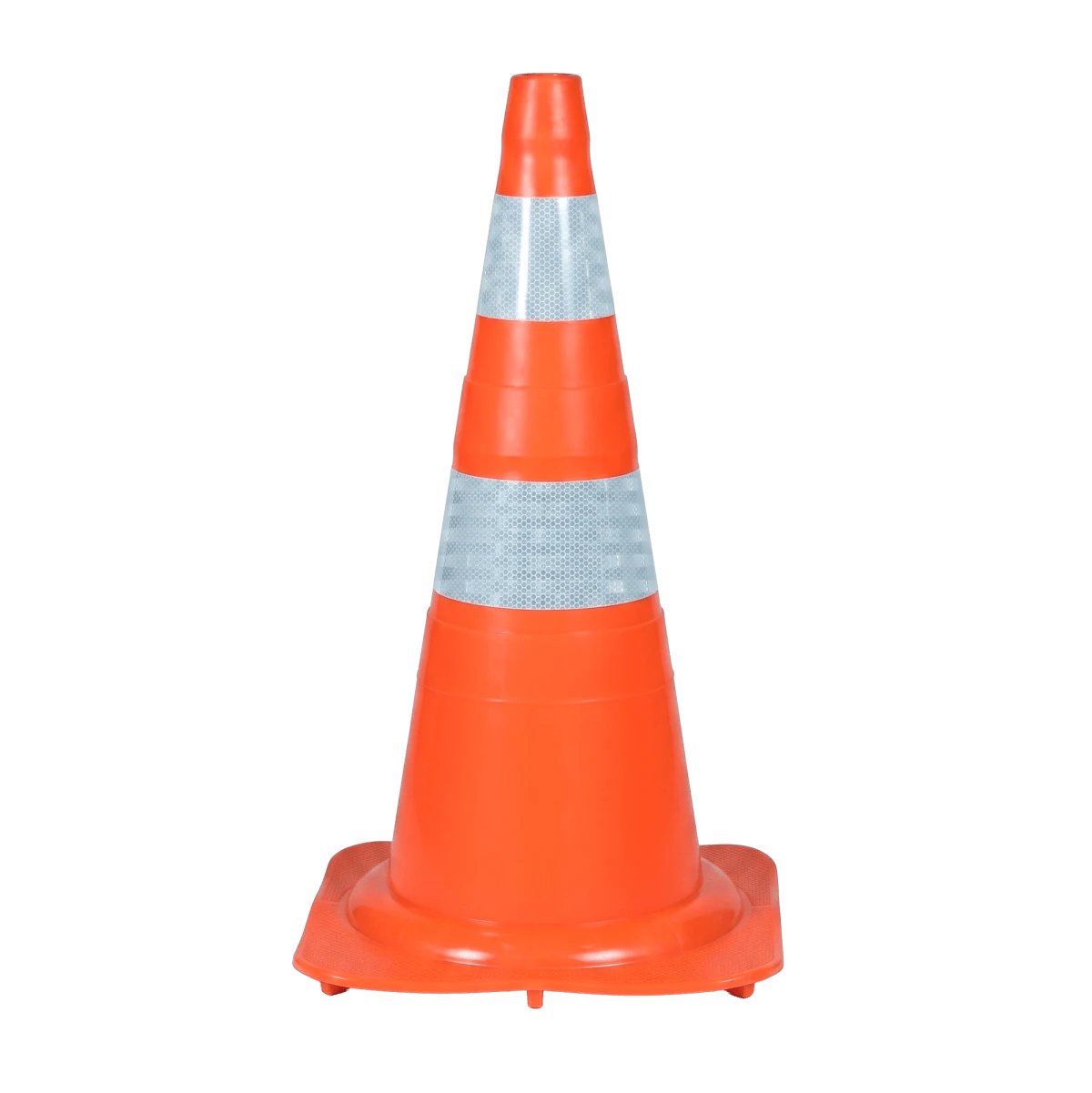 Cone de sinalização de trânsito flexível (emborrachado) refletivo 75cm NBR