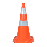Cone de sinalização de trânsito flexível (emborrachado) refletivo 75cm NBR