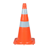 Cone de sinalização de trânsito flexível (emborrachado) refletivo 75cm NBR