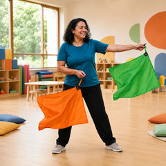 Bandeiras de tecido para malabarismo (swing flags) Pista e Campo - cnj com 6 und