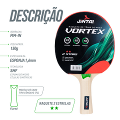 Raquete de tênis de mesa 2 estrelas Vortex Jintai