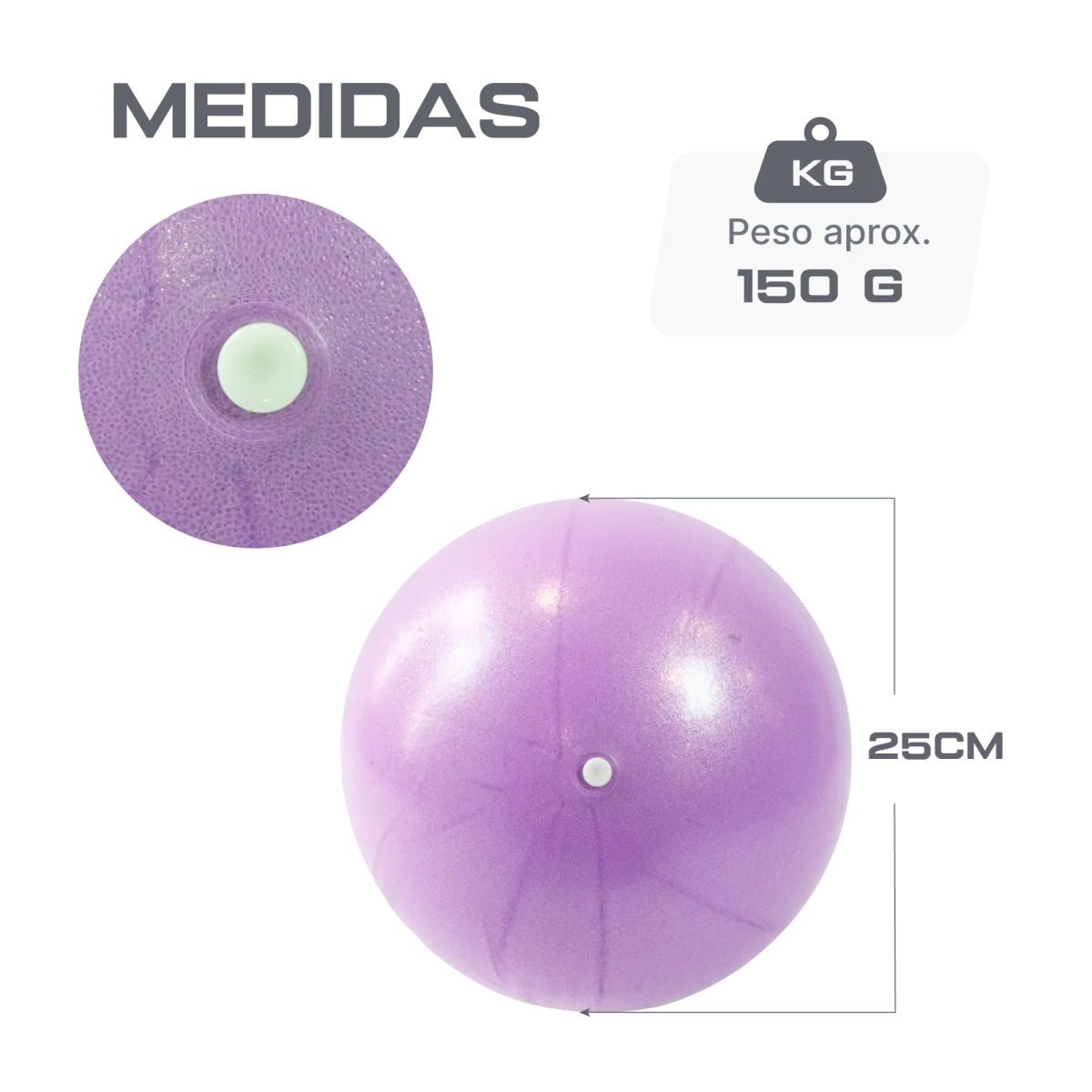 Bola de pilates inflável overball 25cm Pista e Campo