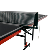 Mesa de tenis de mesa de aco e madeira preto com rede 6202-18MM