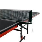 Mesa de tenis de mesa de aco e madeira preto com rede 6202-18MM